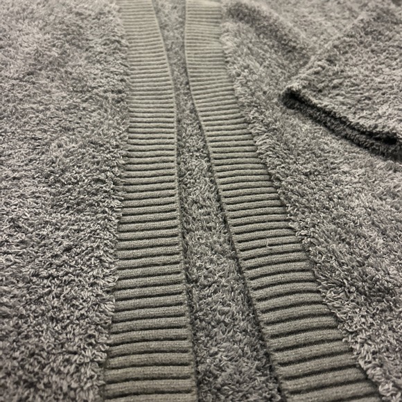 Barefoot Dreams CozyChic Relaxed Open Front Cardigan Dark Gray Pockets Worn Once - Picture 4 of 12